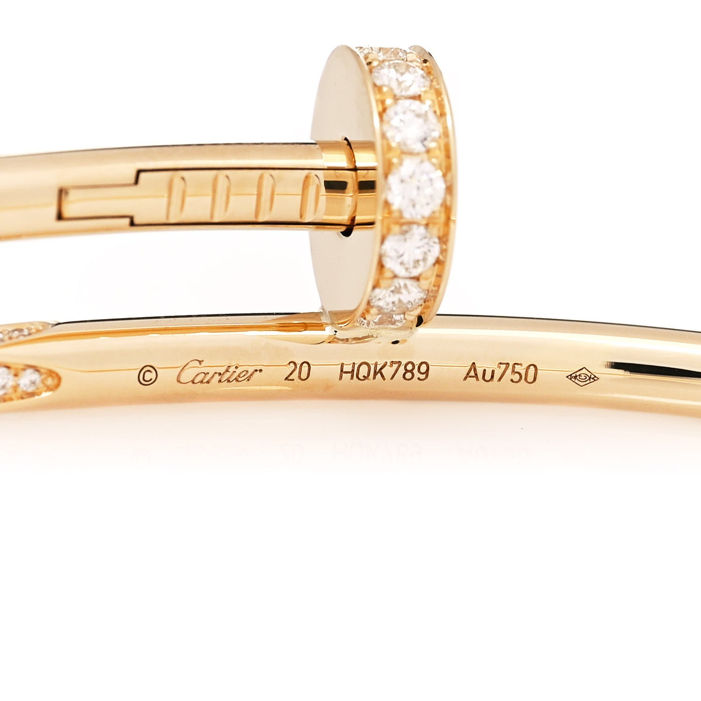18K Yellow Gold Diamond Juste Un Clou Bracelet 20