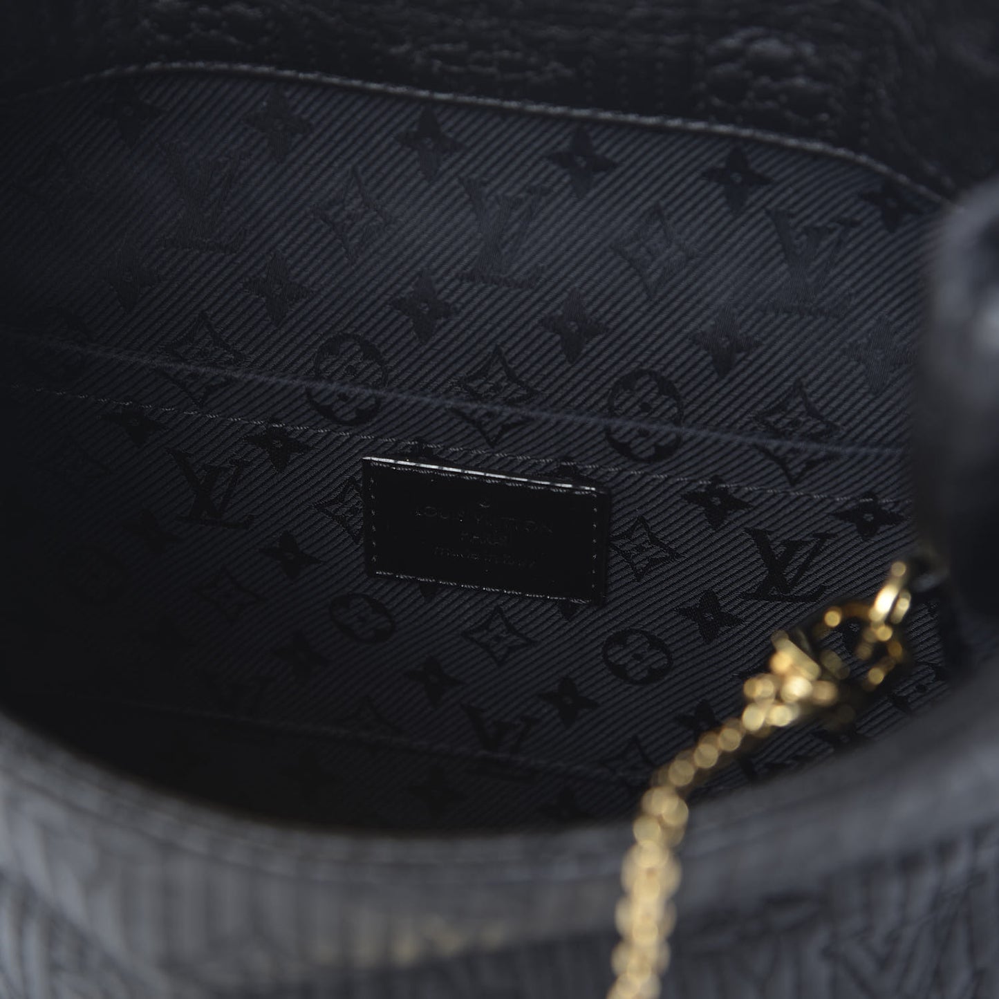 Calfskin Quilted Monogram Altair Clutch Black