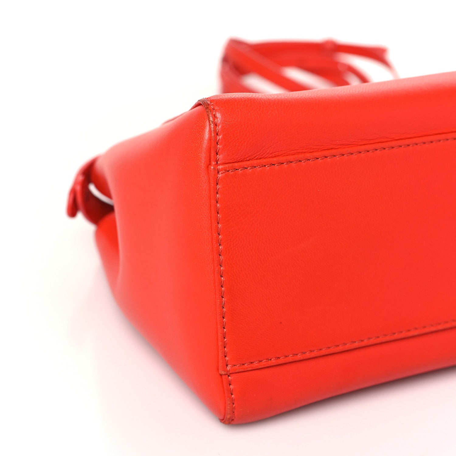 Fendi Nappa Mini Peekaboo Iconic Satchel Papavero 10 of 14