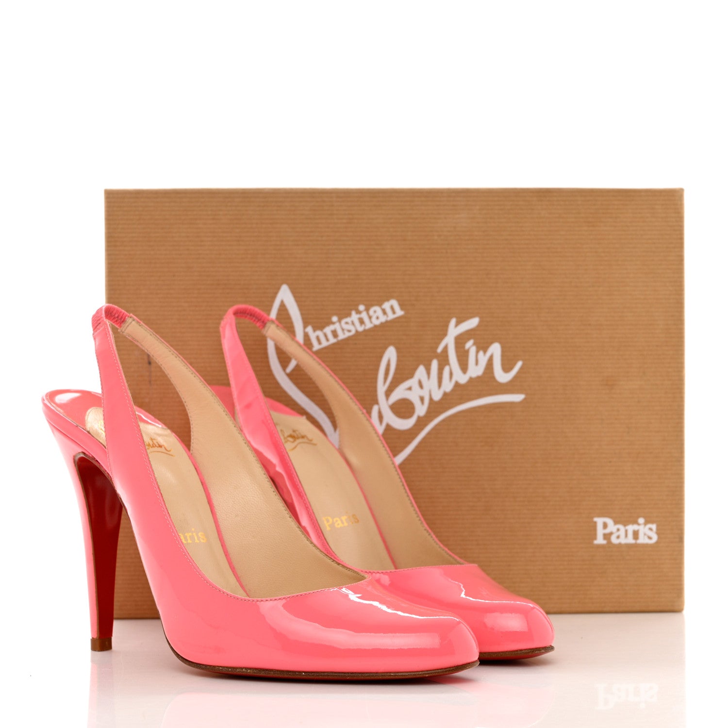 Christian Louboutin Patent Fifi Sling 85 Pumps 39 Pink 11 of 11