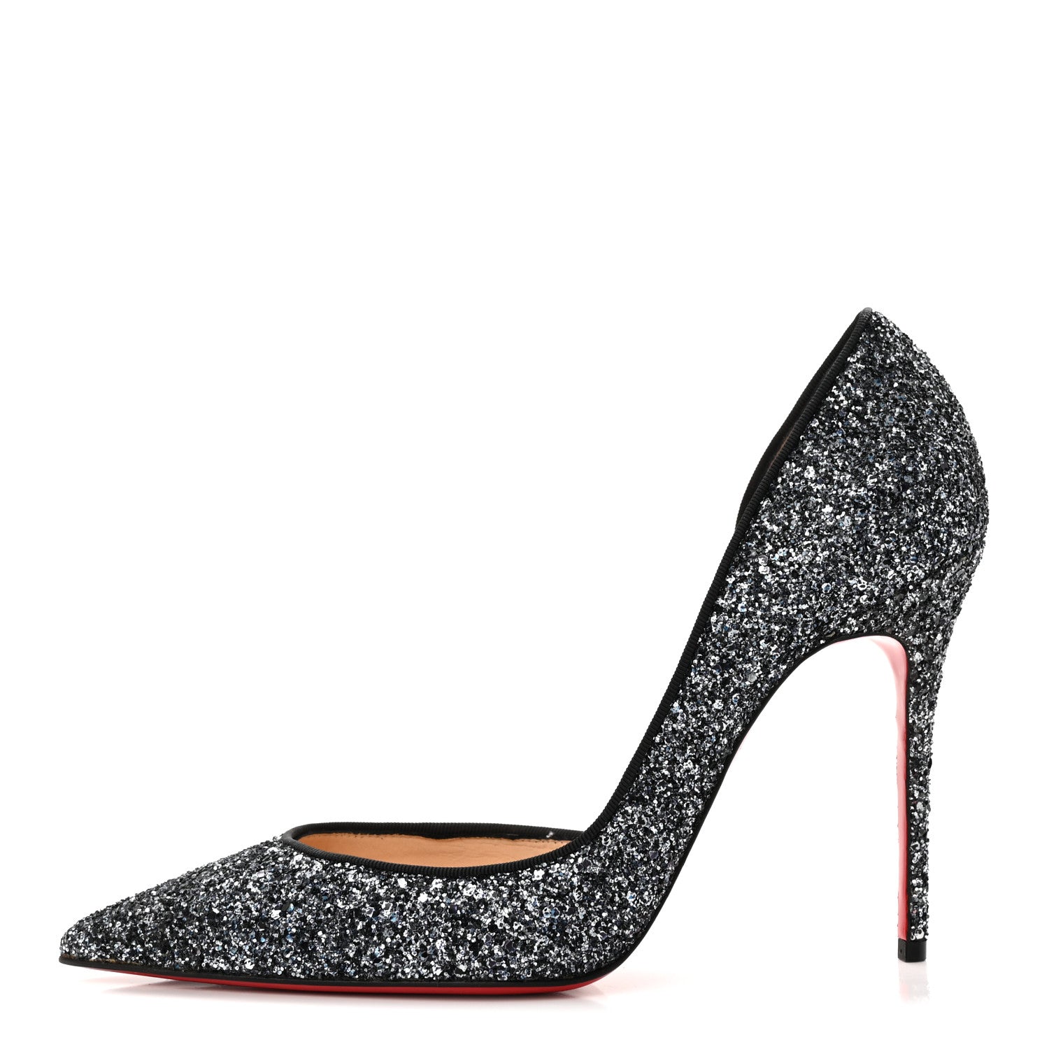 Christian Louboutin Glitter Dragonfly Iriza 100 Pumps 38 Black