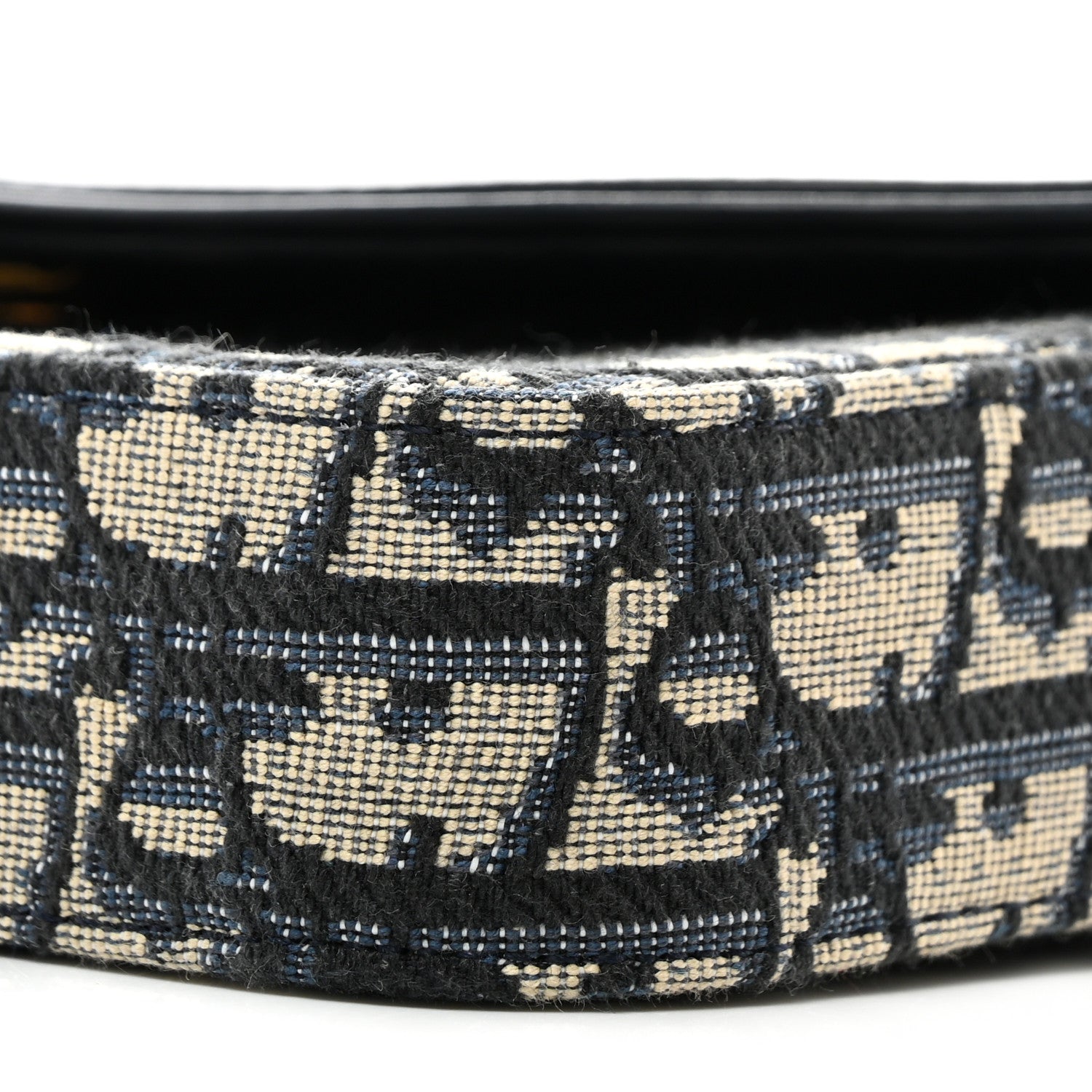 Christian Dior Oblique Smooth Calfskin Medium Saddle Pouch With Chain Blue 10 of 10