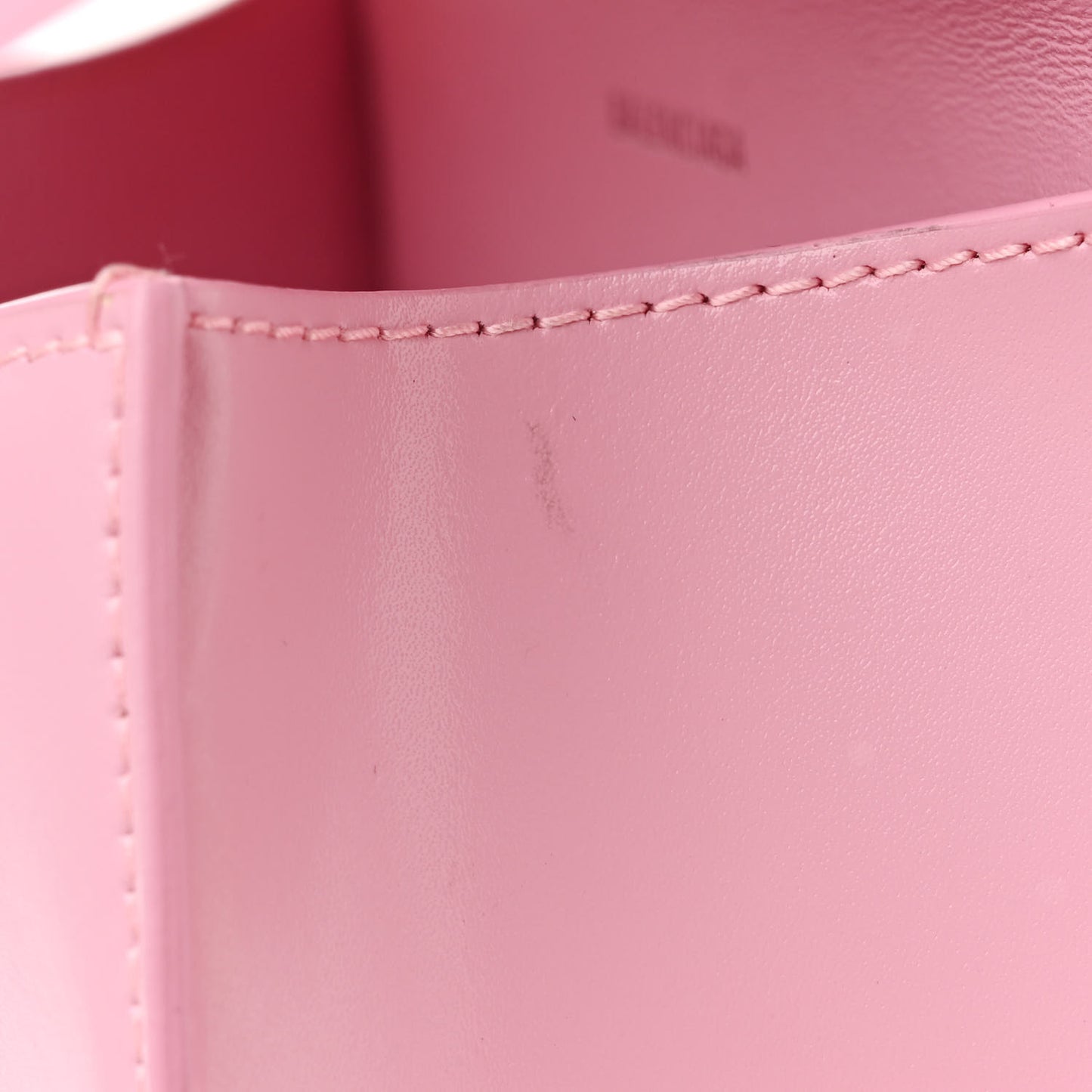 Shiny Box Calfskin Tonal B Hourglass Top Handle Bag XS Candy Pink