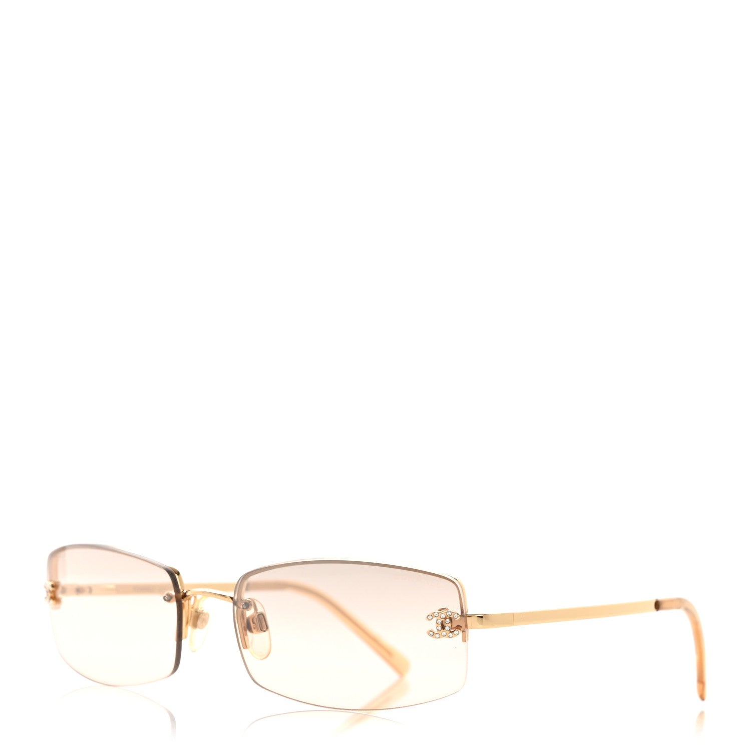 Chanel Crystal CC Logo Sunglasses 4093-B Gold 1871213 – FASHIONPHILE