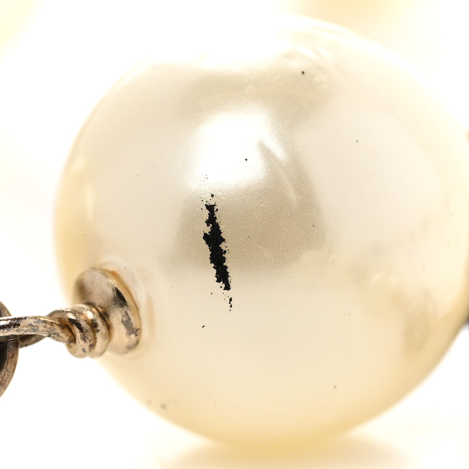 Chanel Pearl Beaded CC Long Necklace Navy 10 of 11