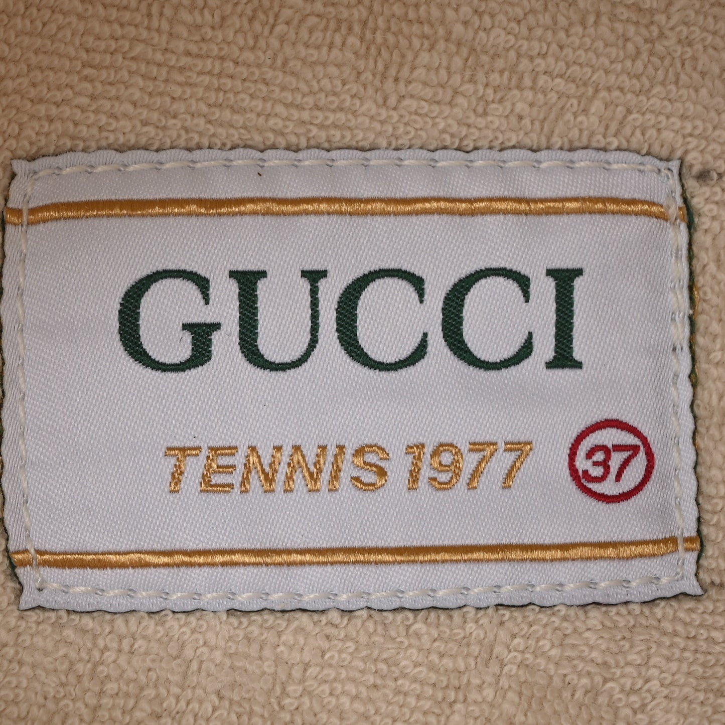 GG Monogram Womens 1977 Tennis Platform 52mm Sneakers 37 Great White Mystic White