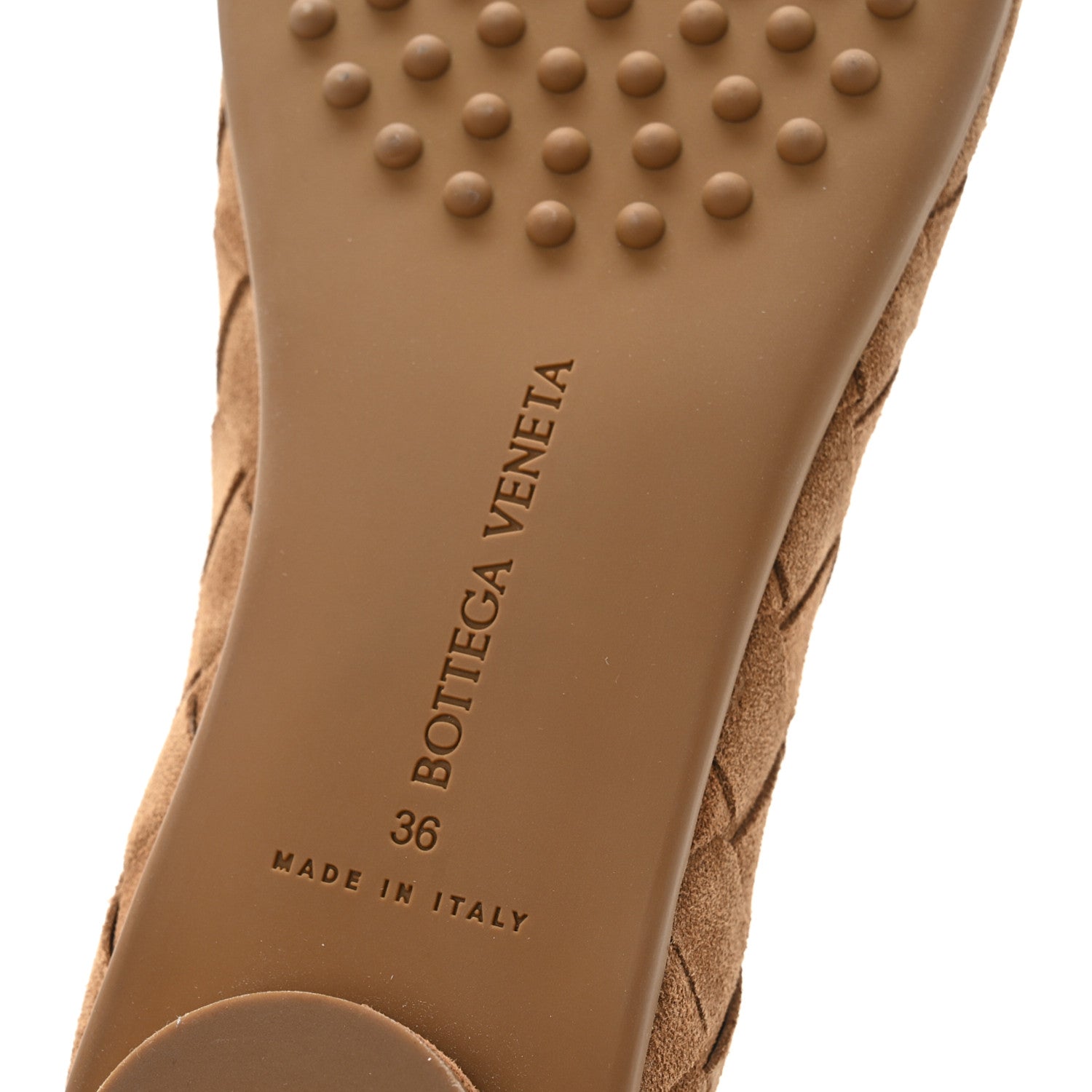 Bottega Veneta Suede Intrecciato Ballet Flats 36 Caramel 7 of 8