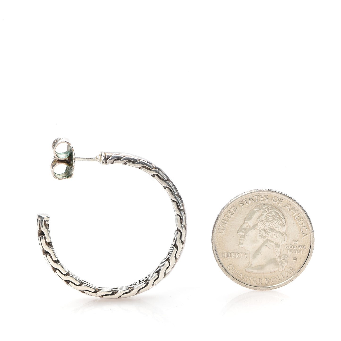 Sterling Silver Hammered Hoop Earrings