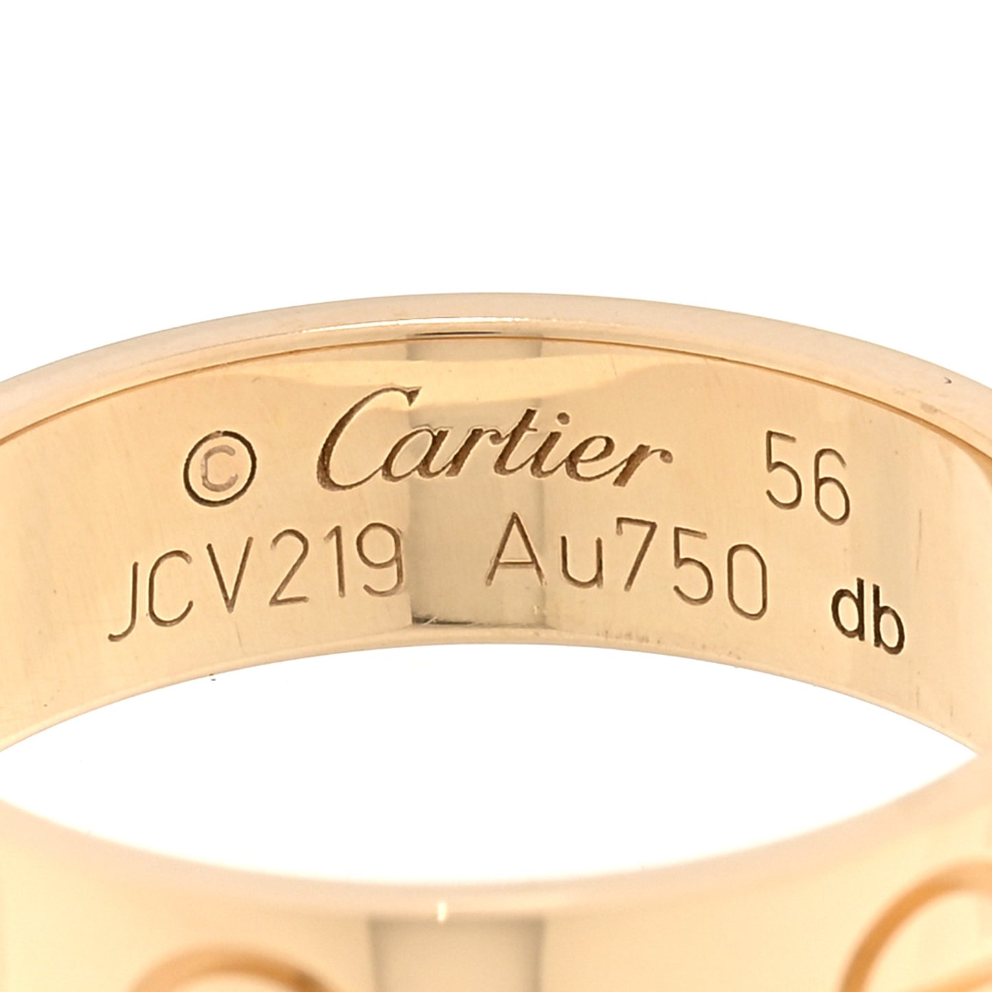 18K Yellow Gold 5.5mm LOVE Ring 56 7.75