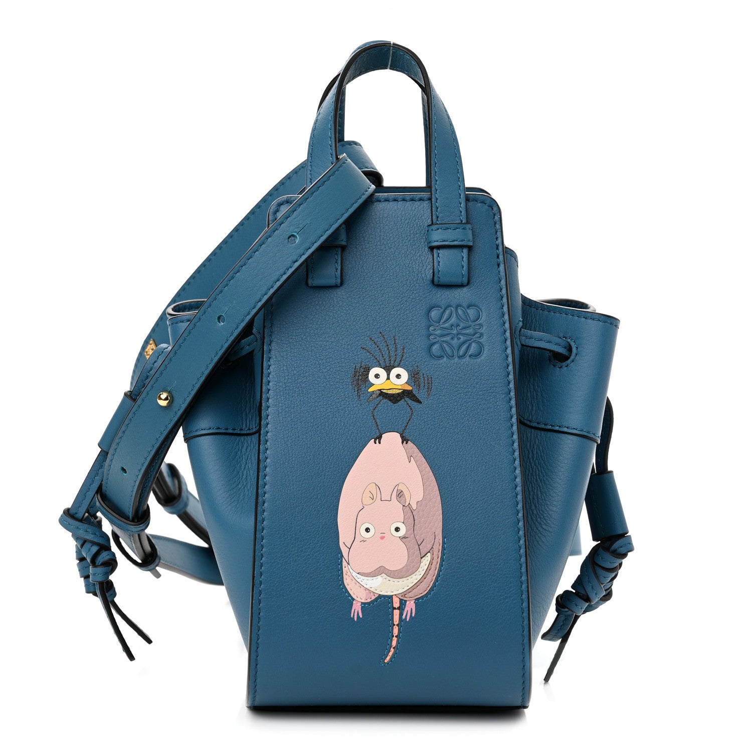 Loewe X SPIRITED AWAY Calfskin Bo Mouse Mini Hammock Shoulder Bag Lagoon Blue 1 of 11