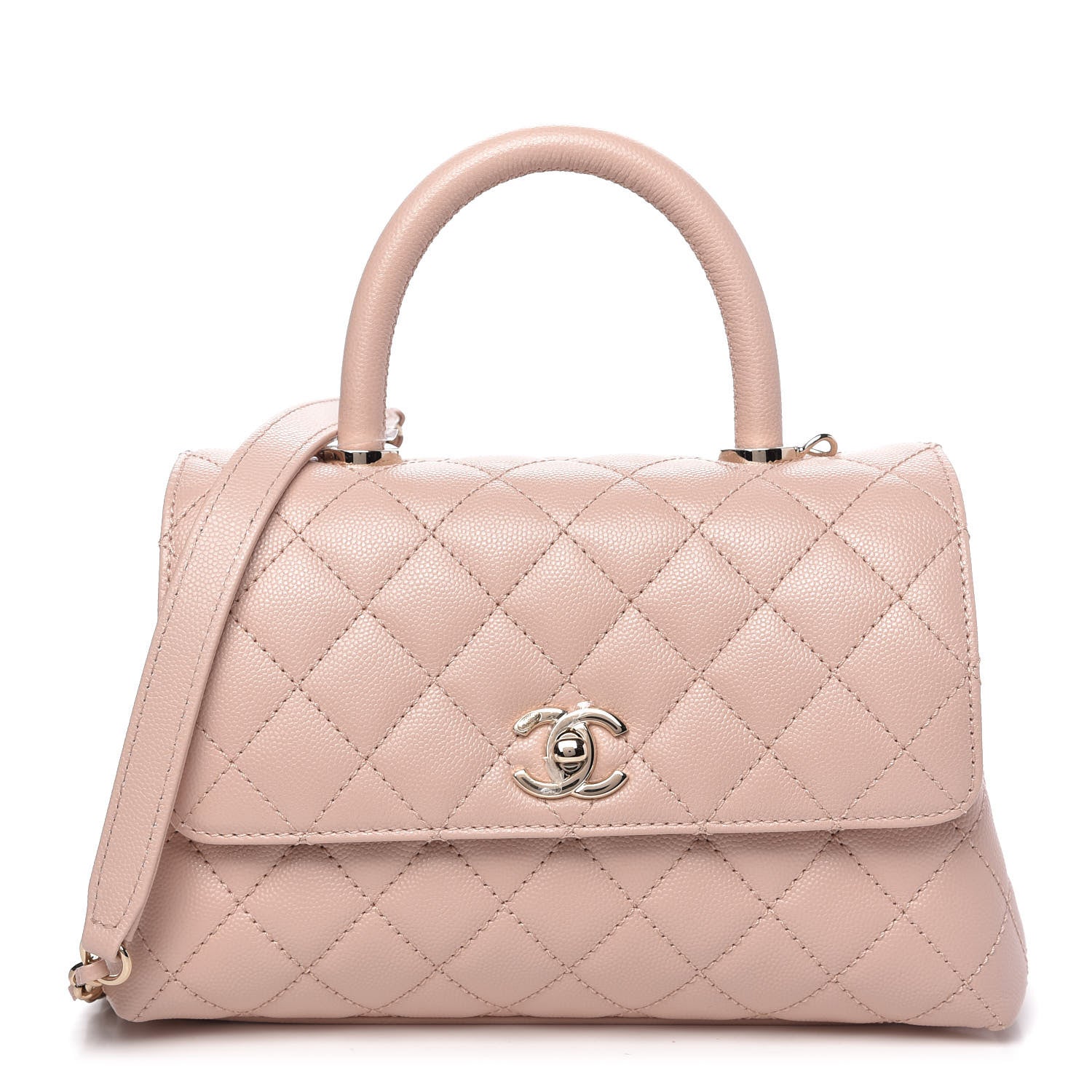 Chanel Caviar Quilted Mini Coco Handle Flap Light Pink 1 of 11