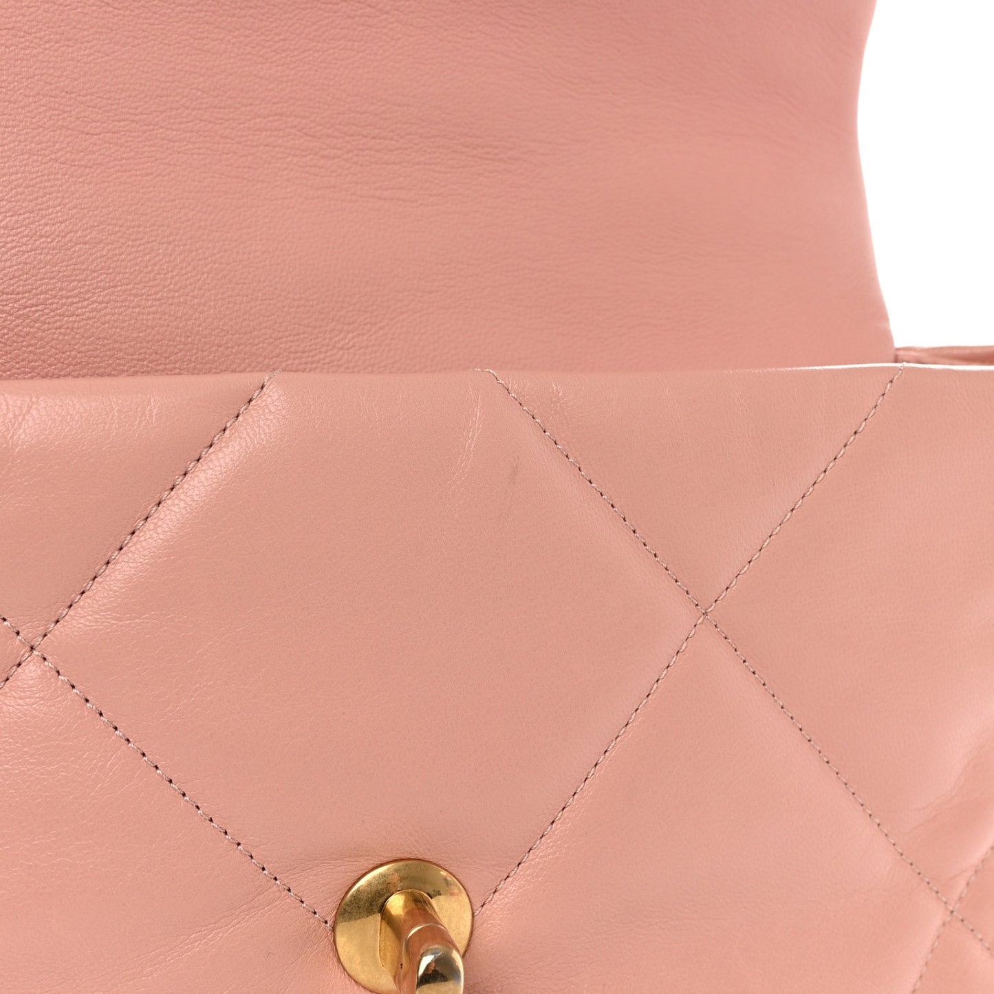 Goatskin Quilted Medium Chanel 19 Flap Light Pink