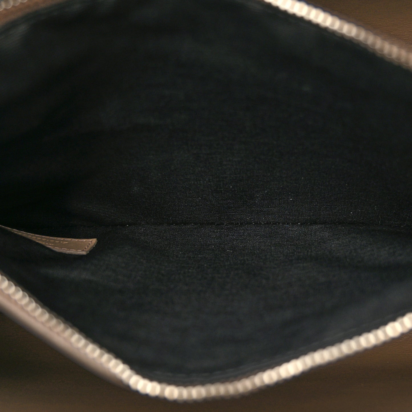 Grained Calfskin Topstitch Small Classic Sac De Jour Taupe