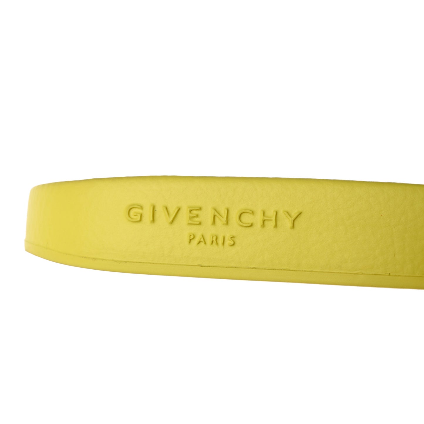 Rubber Logo 4G Pool Slide Sandals 38 Fluo Yellow