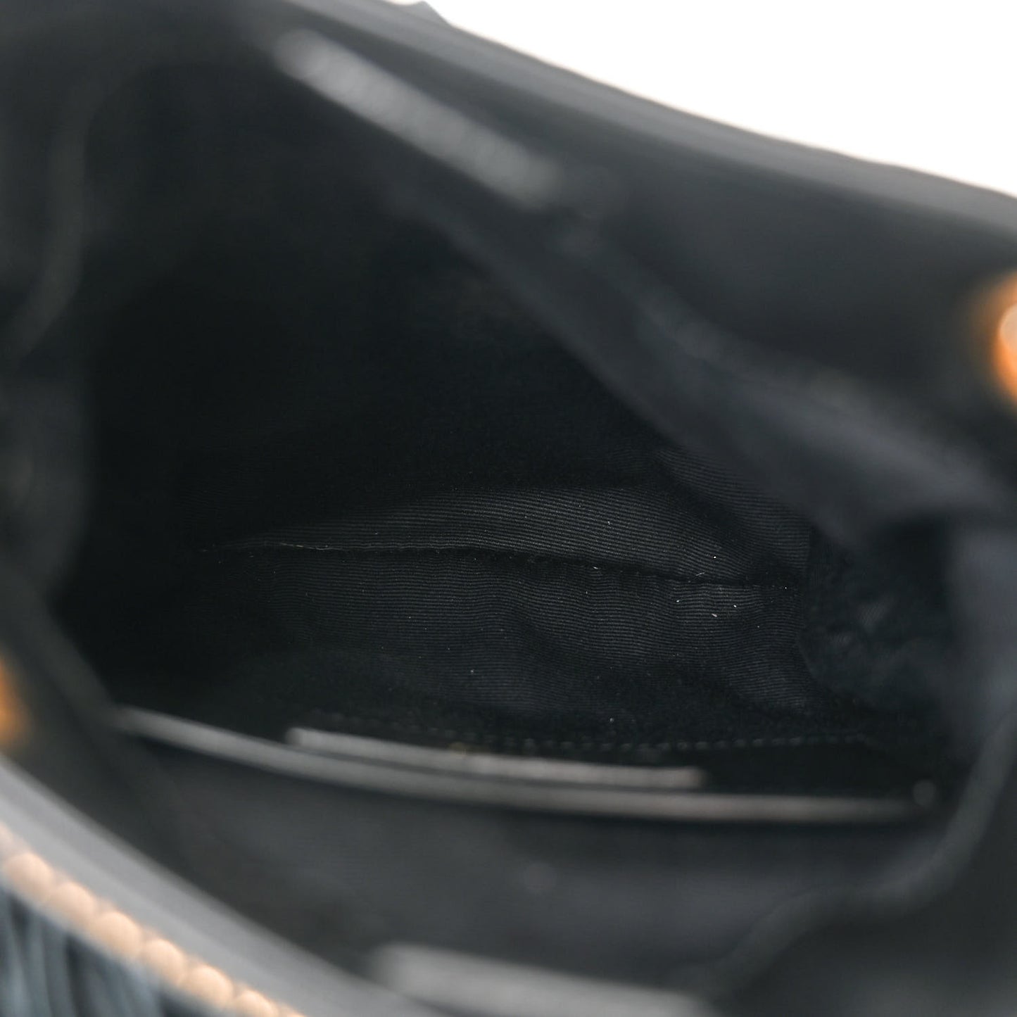 Calfskin Small Grace Fringed Hobo Bag Black