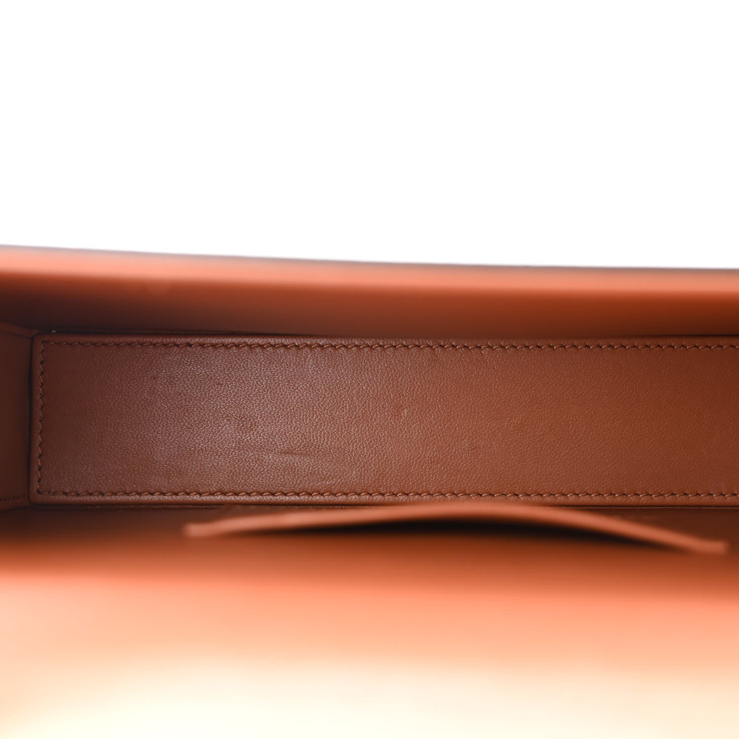 Celine Canvas Calfskin Triomphe Box Top Handle Bag Tan 5 of 10