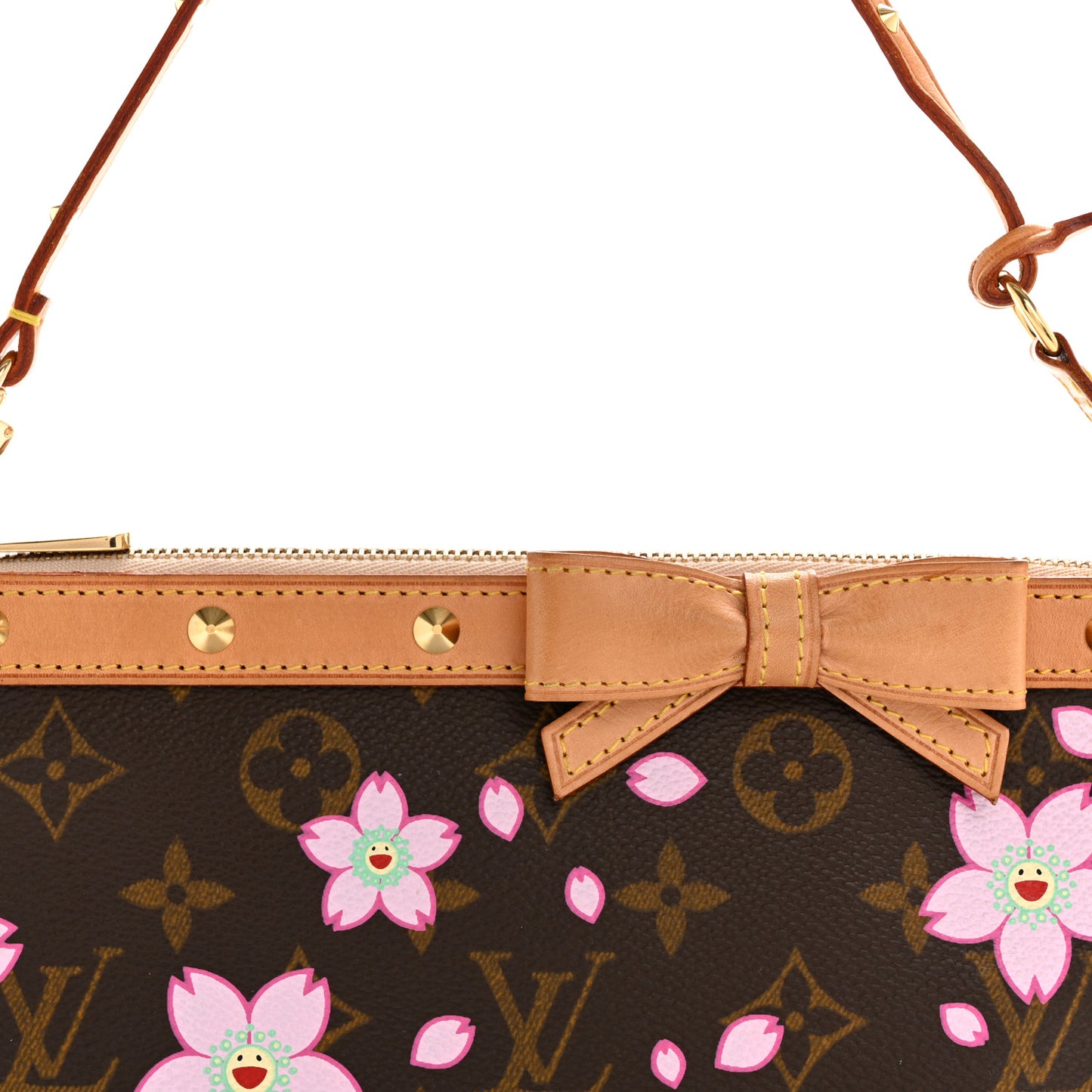 Monogram Cherry Blossom Pochette Accessories Brown