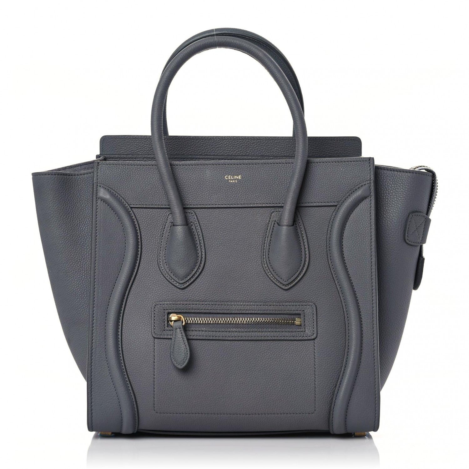 Celine Baby Drummed Calfskin Micro Luggage Kohl 1 of 11