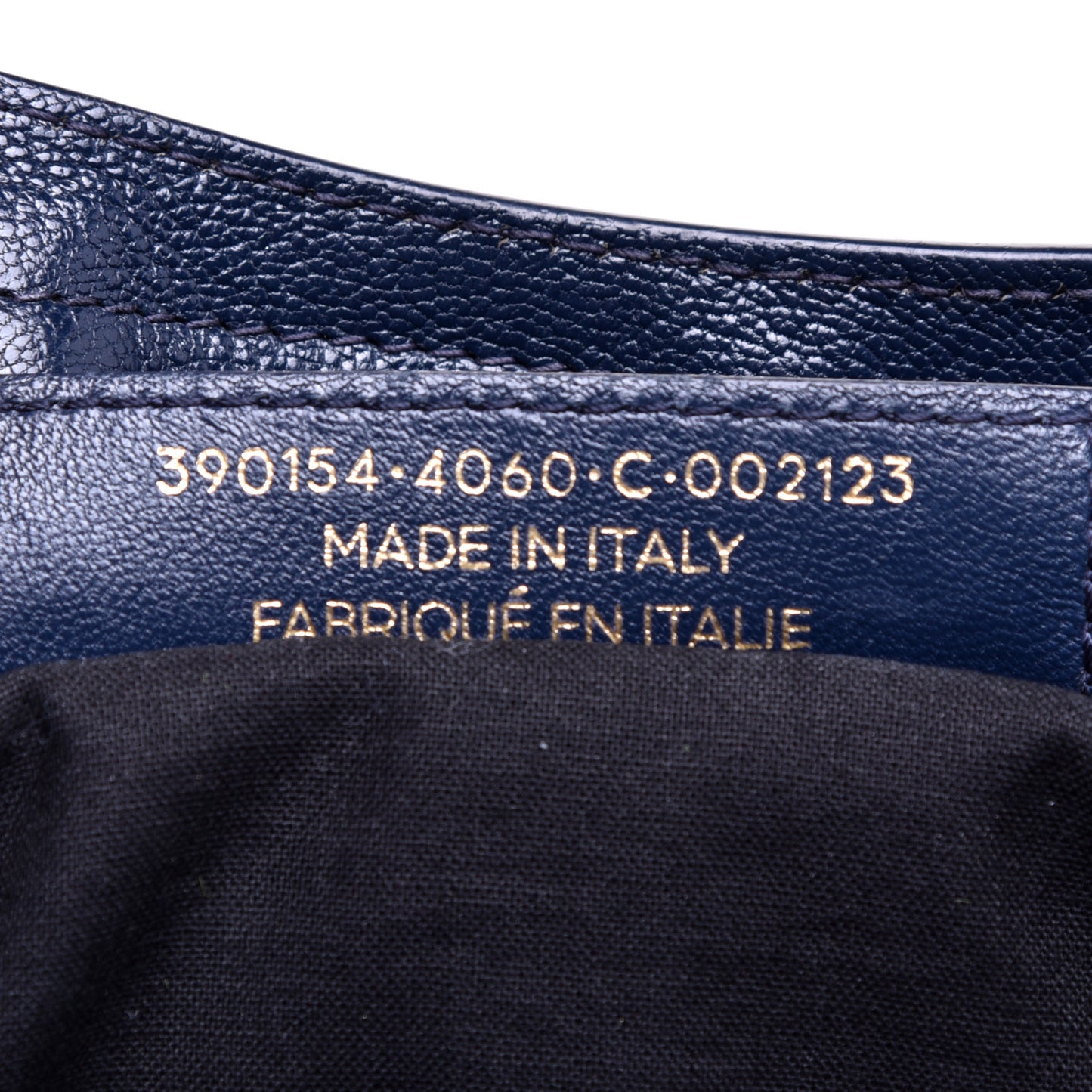 Chevre Gold Metallic Edge Hardware City Bleu Nuit Dark Sea