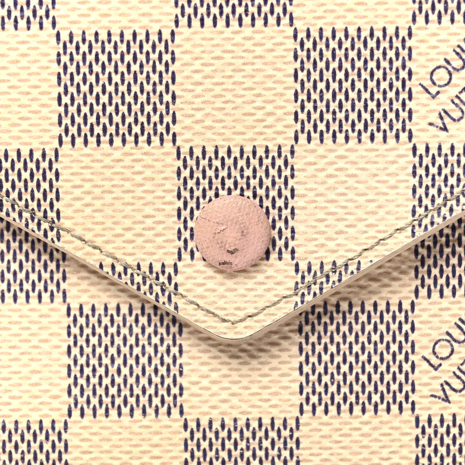 Louis Vuitton Damier Azur Victorine Wallet Rose Ballerine 8 of 10