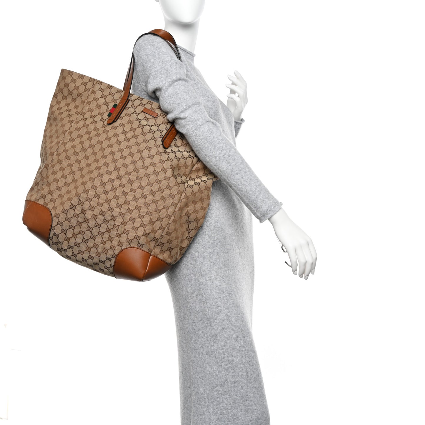 Monogram Large Vertical Original Tote Tan