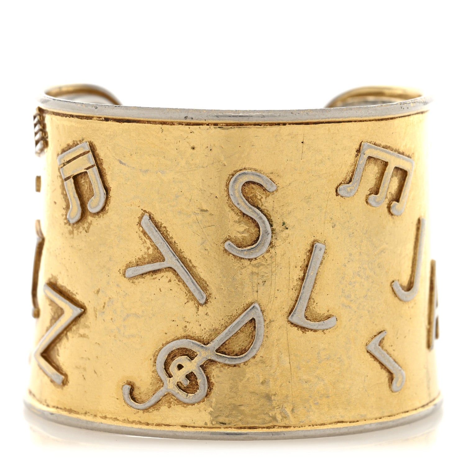 Saint Laurent Brass Jazz Cuff Bracelet 1854933 – FASHIONPHILE