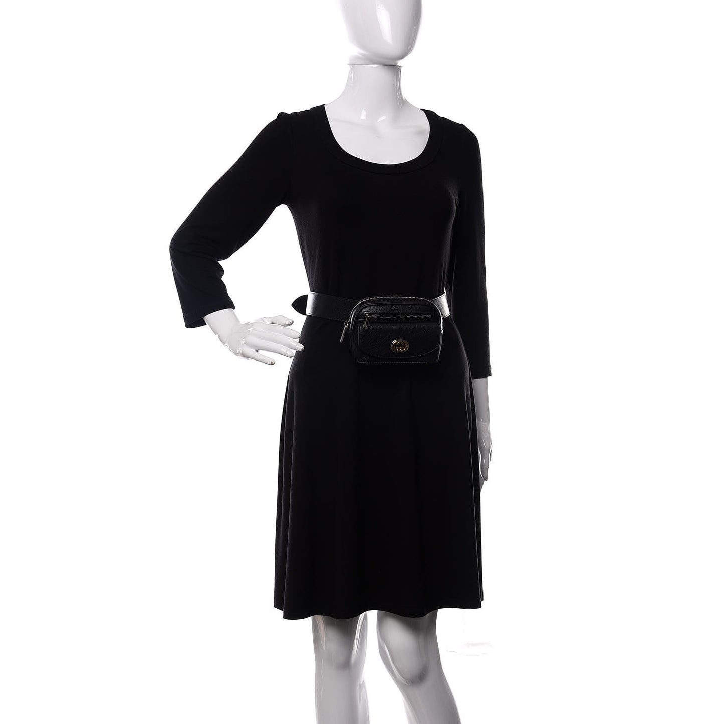 Fluffy Calfskin Mini Morpheus Belt Bag 90 36 Black