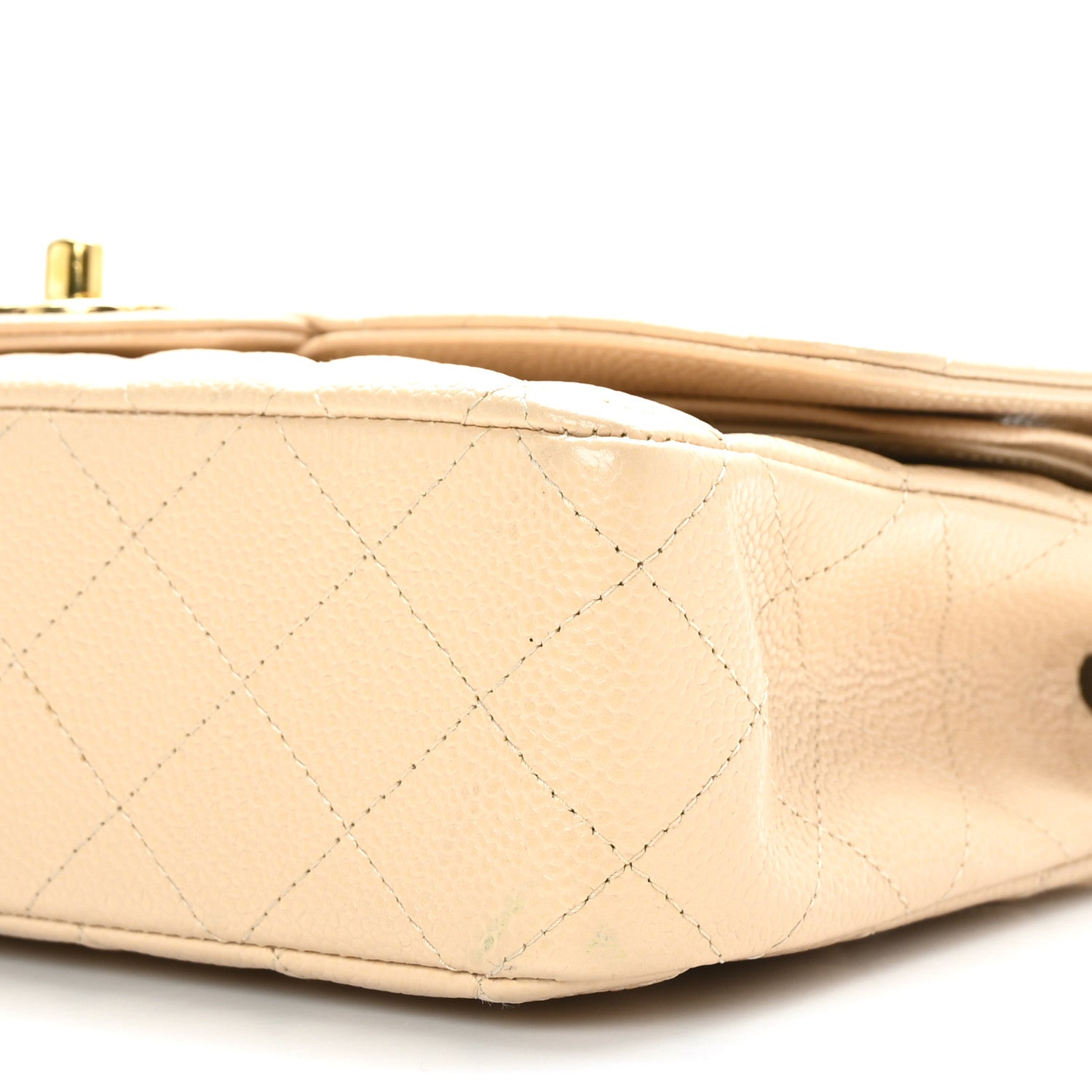 Chanel Caviar Quilted Medium Double Flap Light Beige 8 of 9