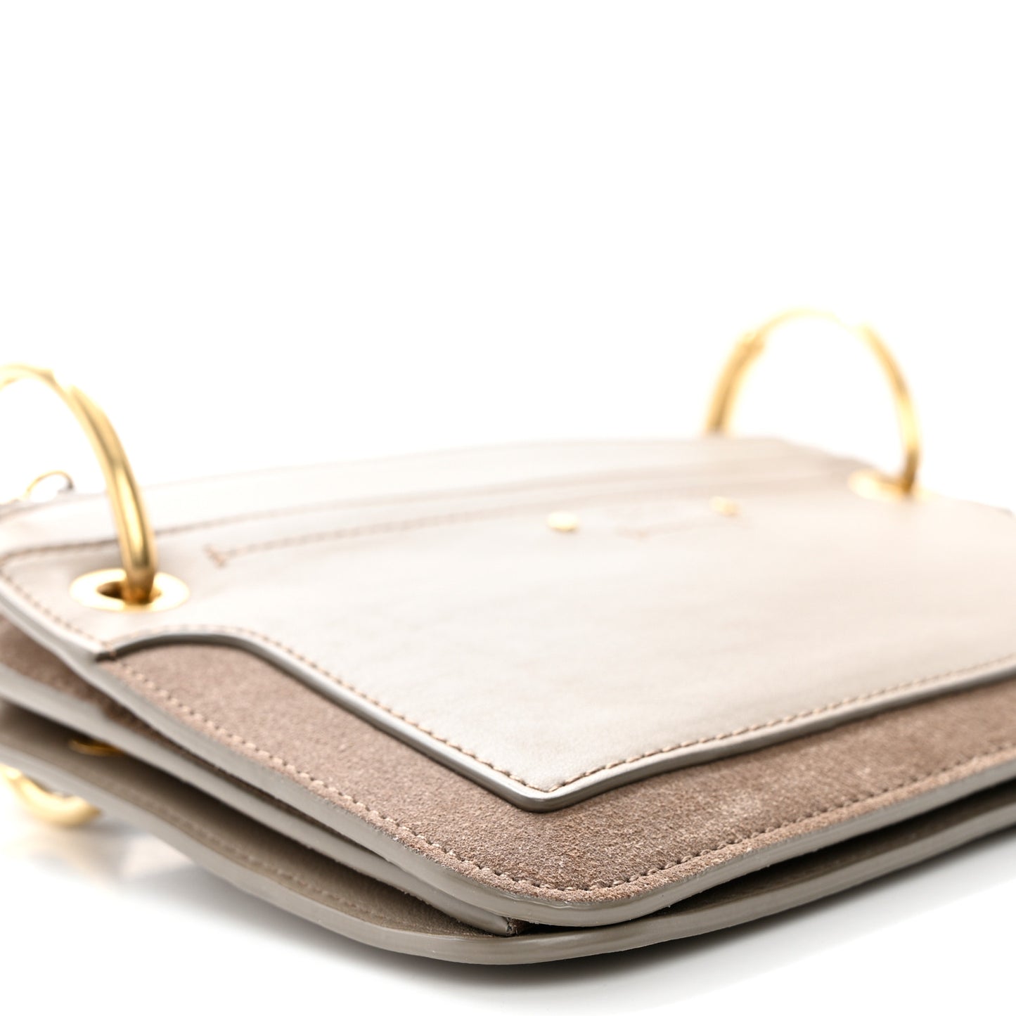 Calfskin Suede Mini Roy Bag Motty Grey