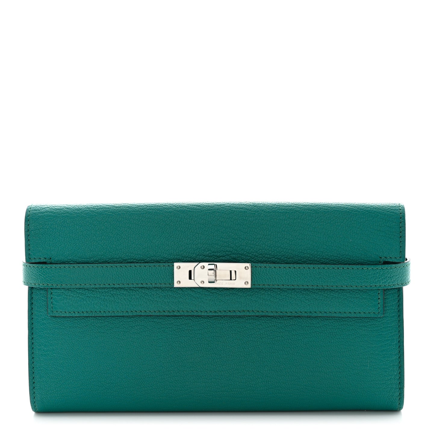 Chevre Mysore Kelly Longue Wallet Bleu Paon