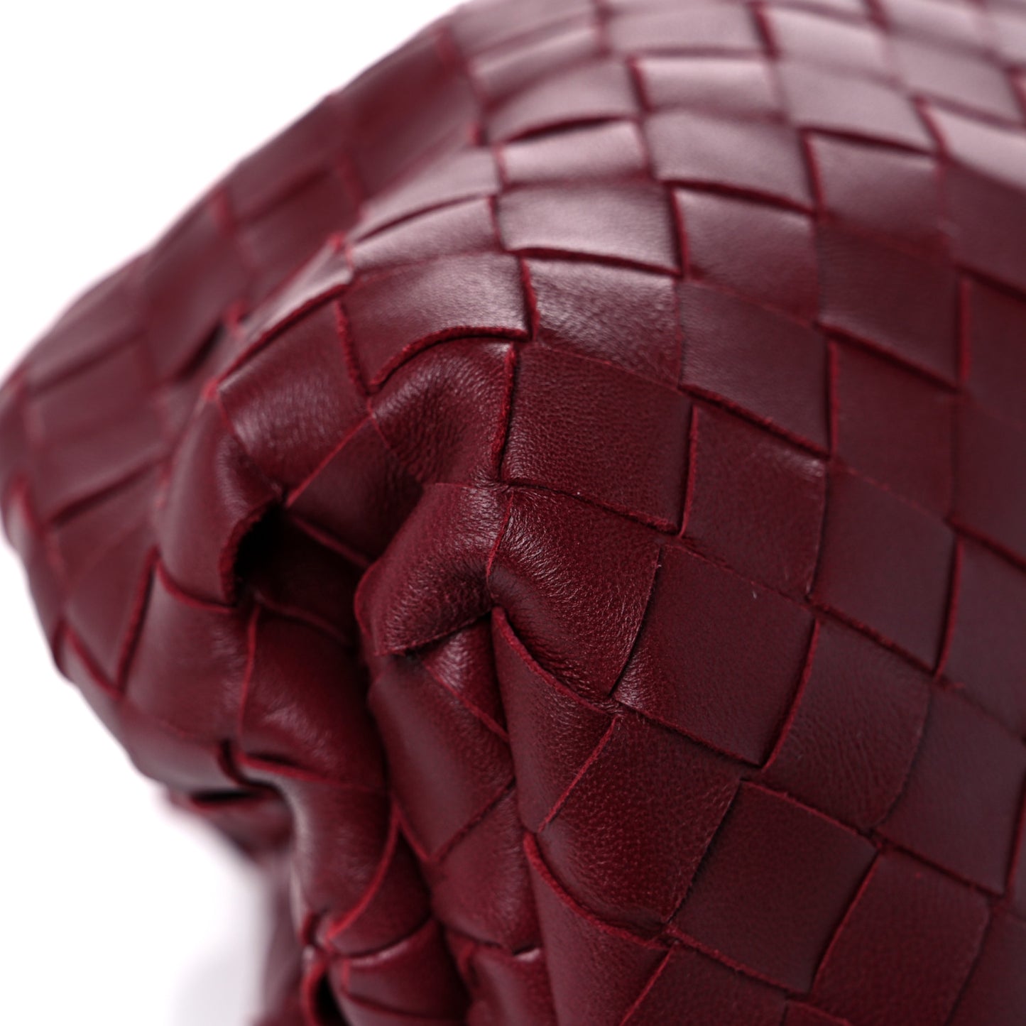Nappa Maxi Intrecciato The Pouch Oversized Clutch Bordeaux