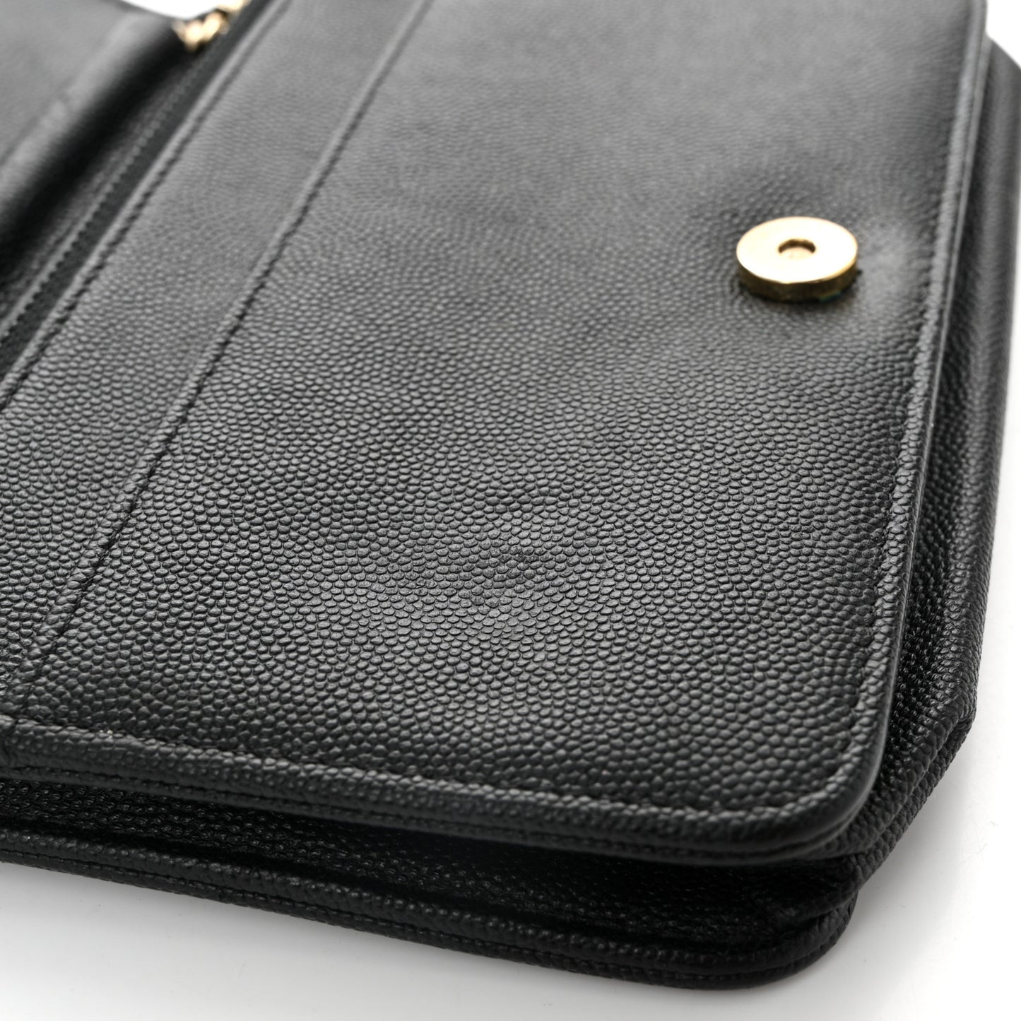 Caviar Quilted Vintage Mademoiselle Wallet On Chain WOC Black