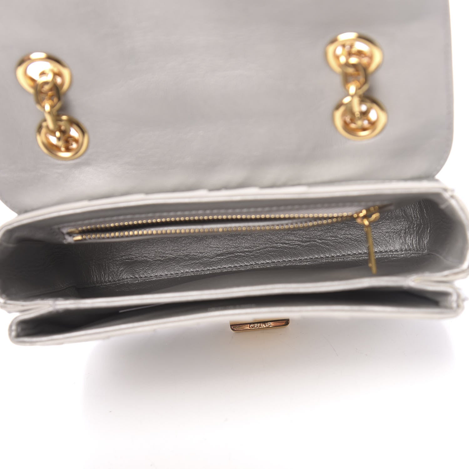 Celine Metallic Calfskin Small Patchwork C Bag Silver 5 of 10