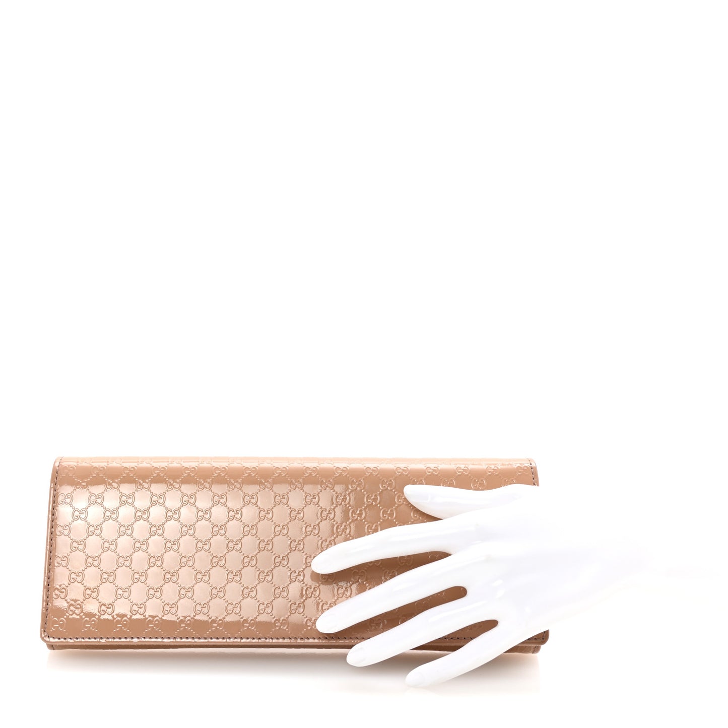 Patent Microguccissima Small Broadway Clutch Dark Cipria
