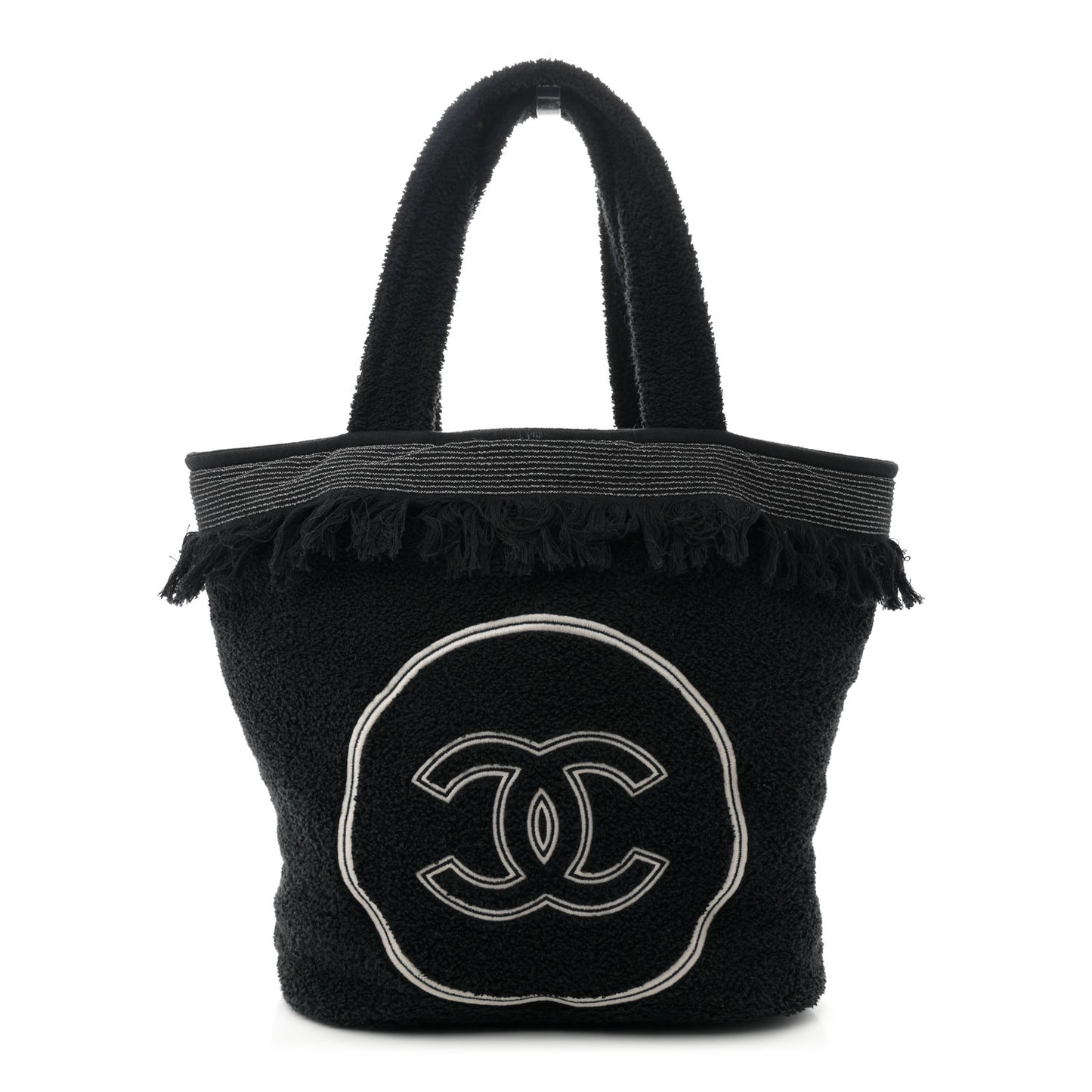 Terry Cotton CC Beach Tote Towel Set Black