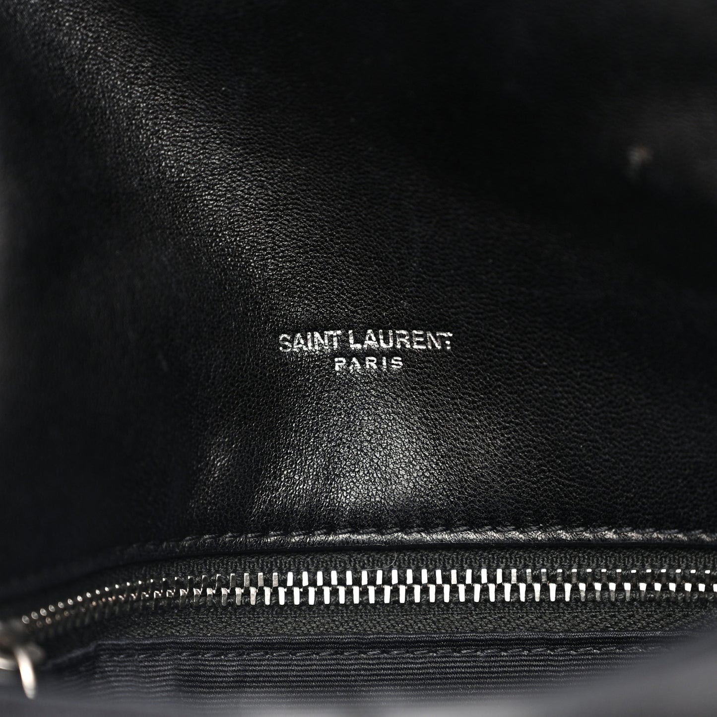Lambskin Quilted Small Loulou Puffer Monogram Chain Satchel Black