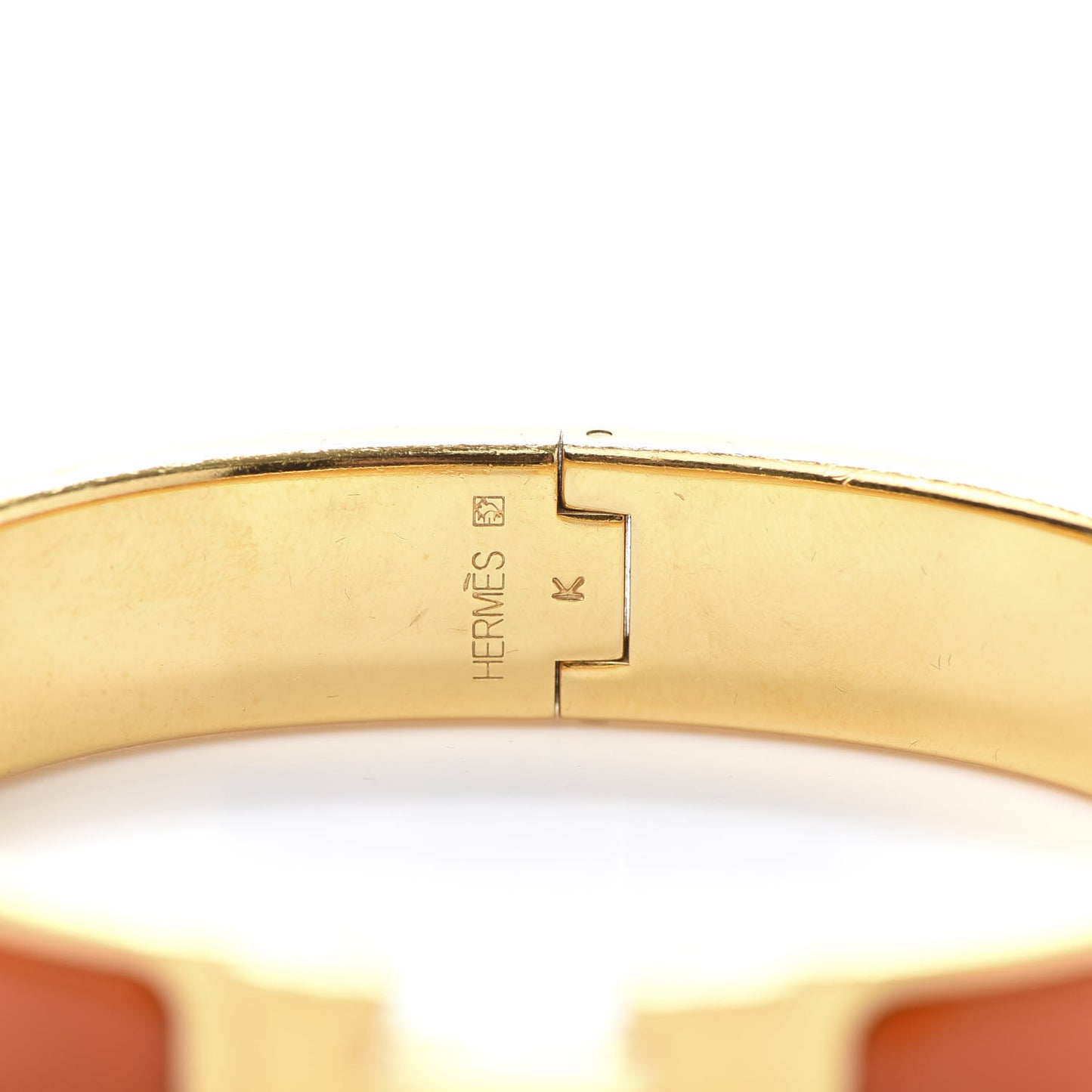 Enamel Narrow Clic Clac H Bracelet PM Orange