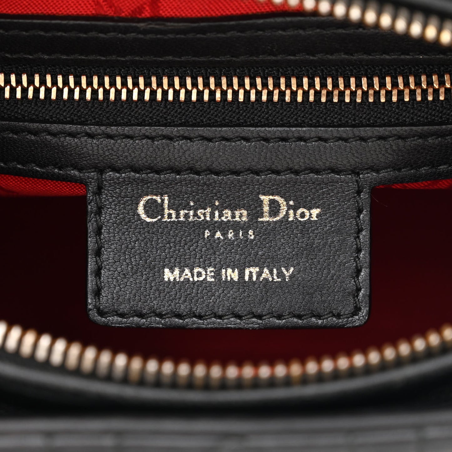 Lambskin Cannage Medium Lady Dior Black