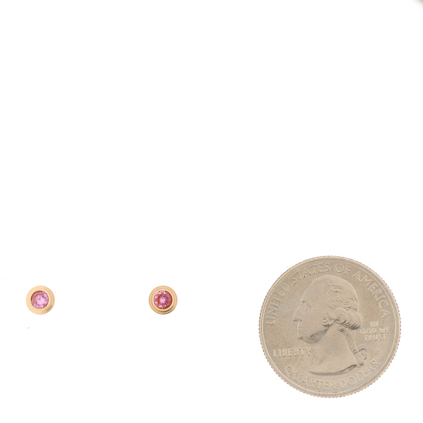 18K Pink Gold Pink Sapphire D'Amour Earrings