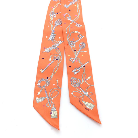 Silk Les Cles A Pois Twilly Abricot Gris Acier