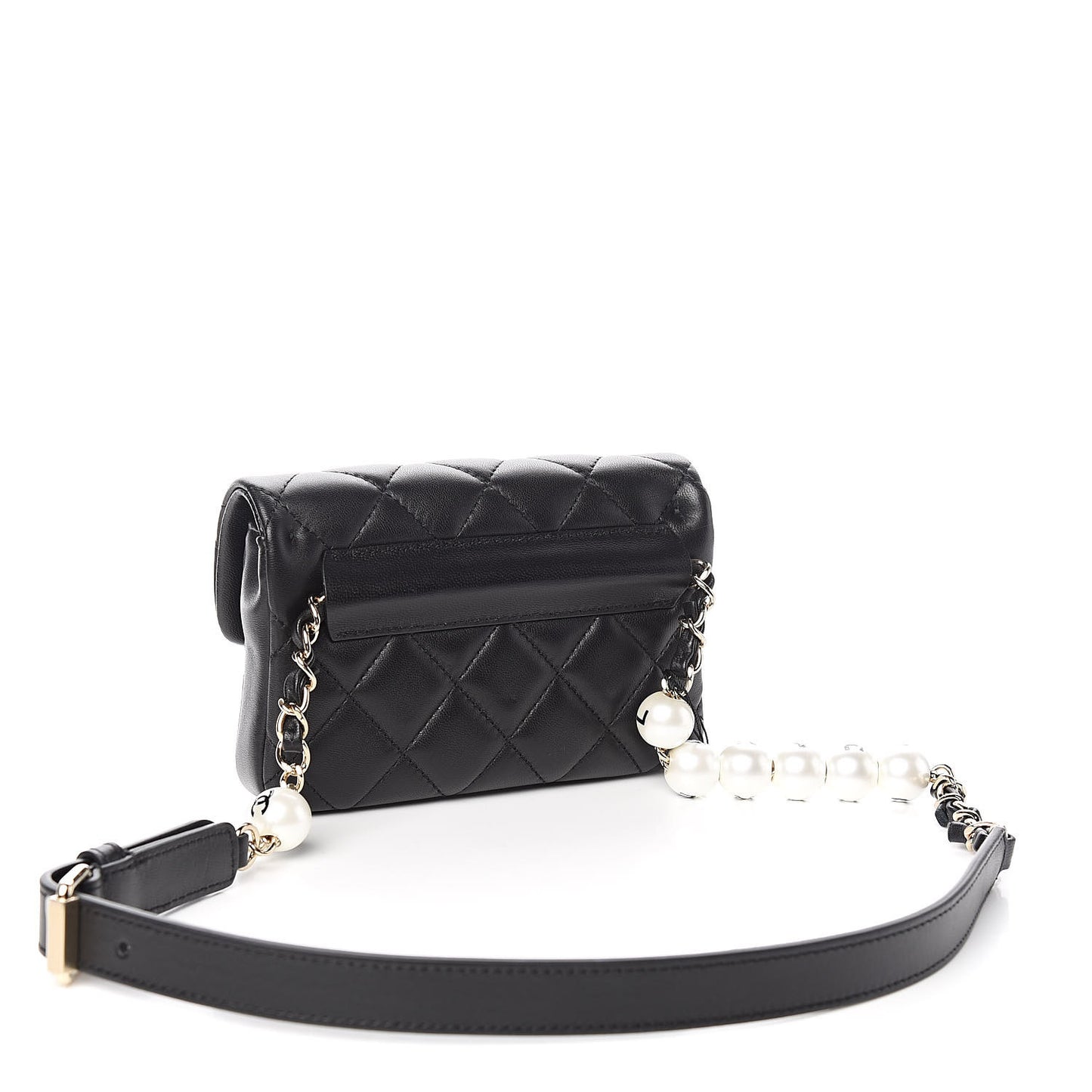 Lambskin Quilted Mini My Precious Waist Bag Black