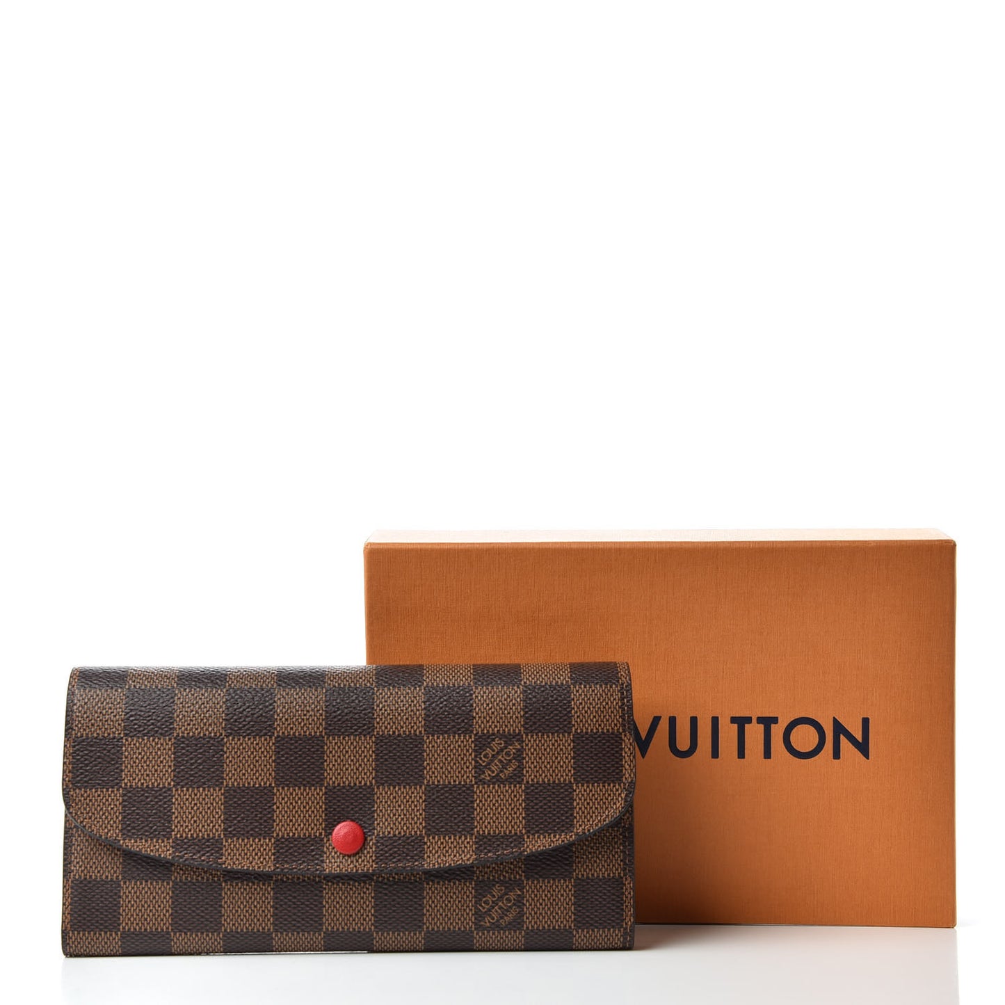 Damier Ebene Emilie Wallet Red