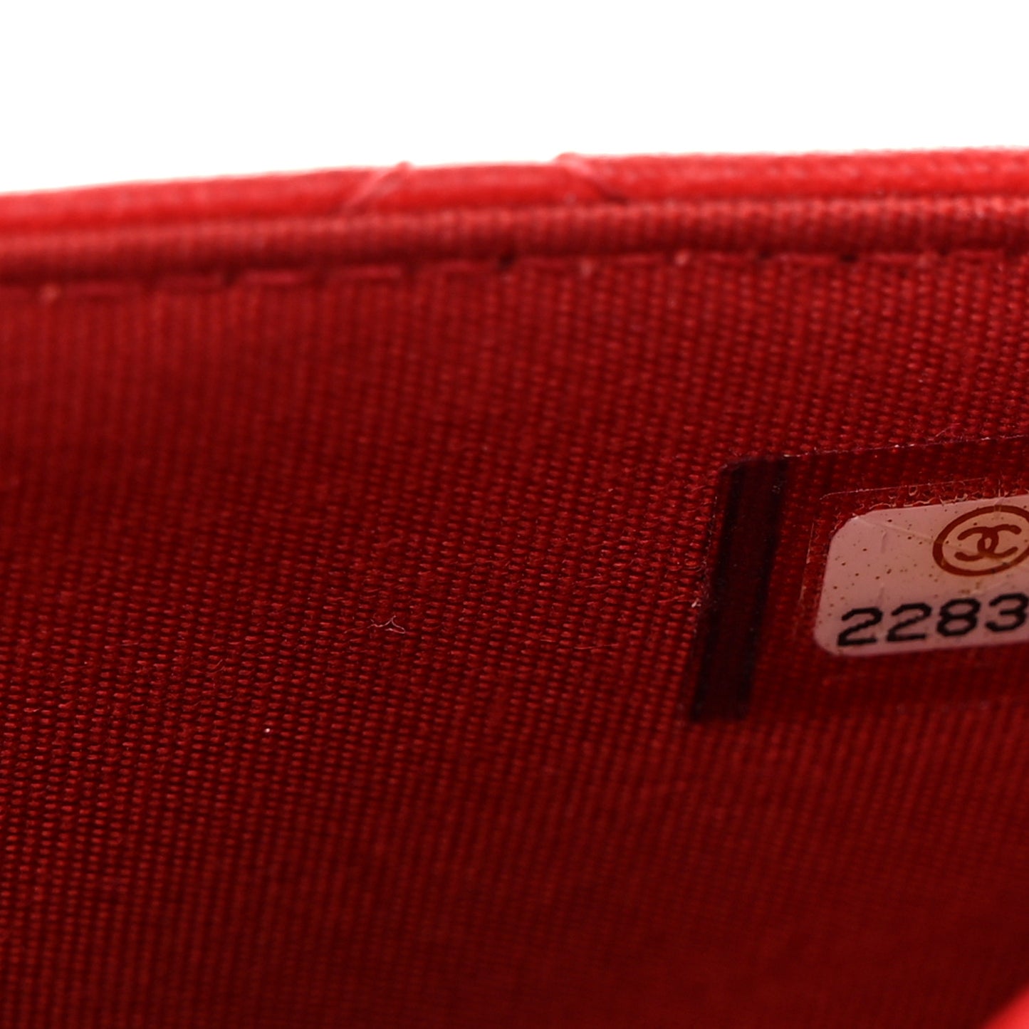 Lambskin Quilted Trendy CC Wallet On Chain WOC Red