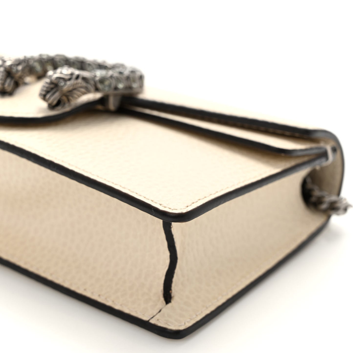 Dollar Calfskin Crystal Super Mini Dionysus Shoulder Bag Mystic White Black Diamond