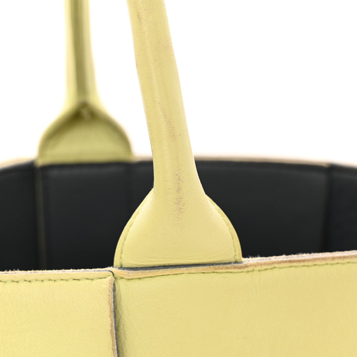 Nappa Maxi Intrecciato Small Arco Tote Lemon