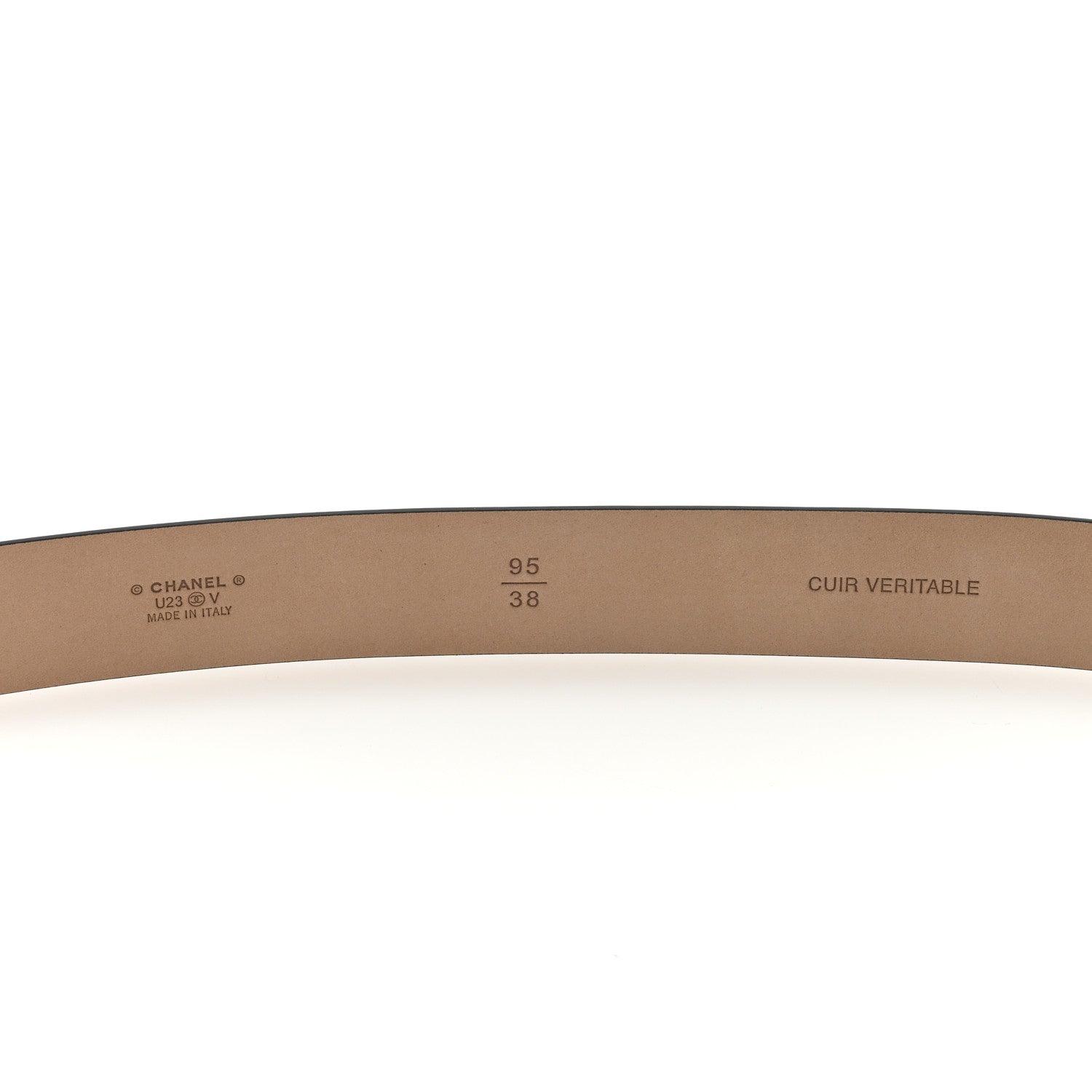 Chanel Calfskin Belt 95 38 Black 3 of 5