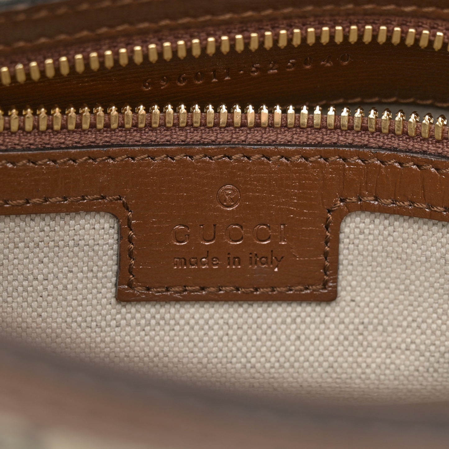 GG Supreme Monogram Azalea Calfskin Retro Interlocking G Chain Shoulder Bag Beige Ebony Brown Sugar