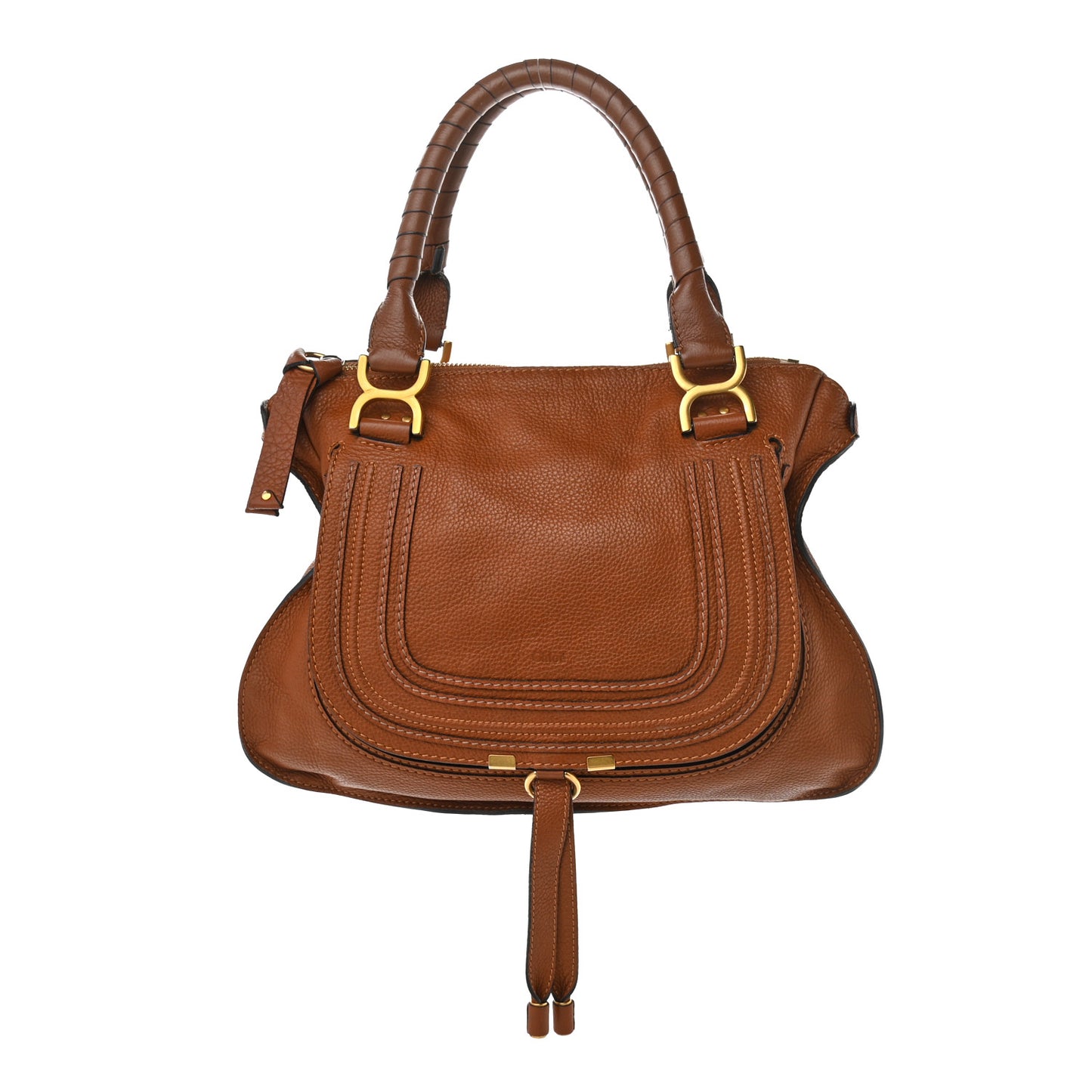 Calfskin Medium Marcie Satchel Tan