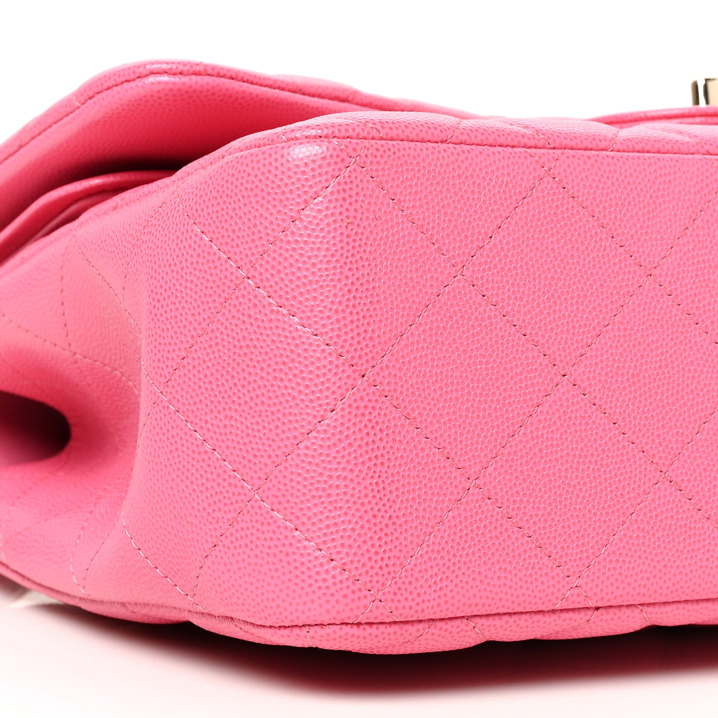 Caviar Quilted Jumbo Double Flap Pink