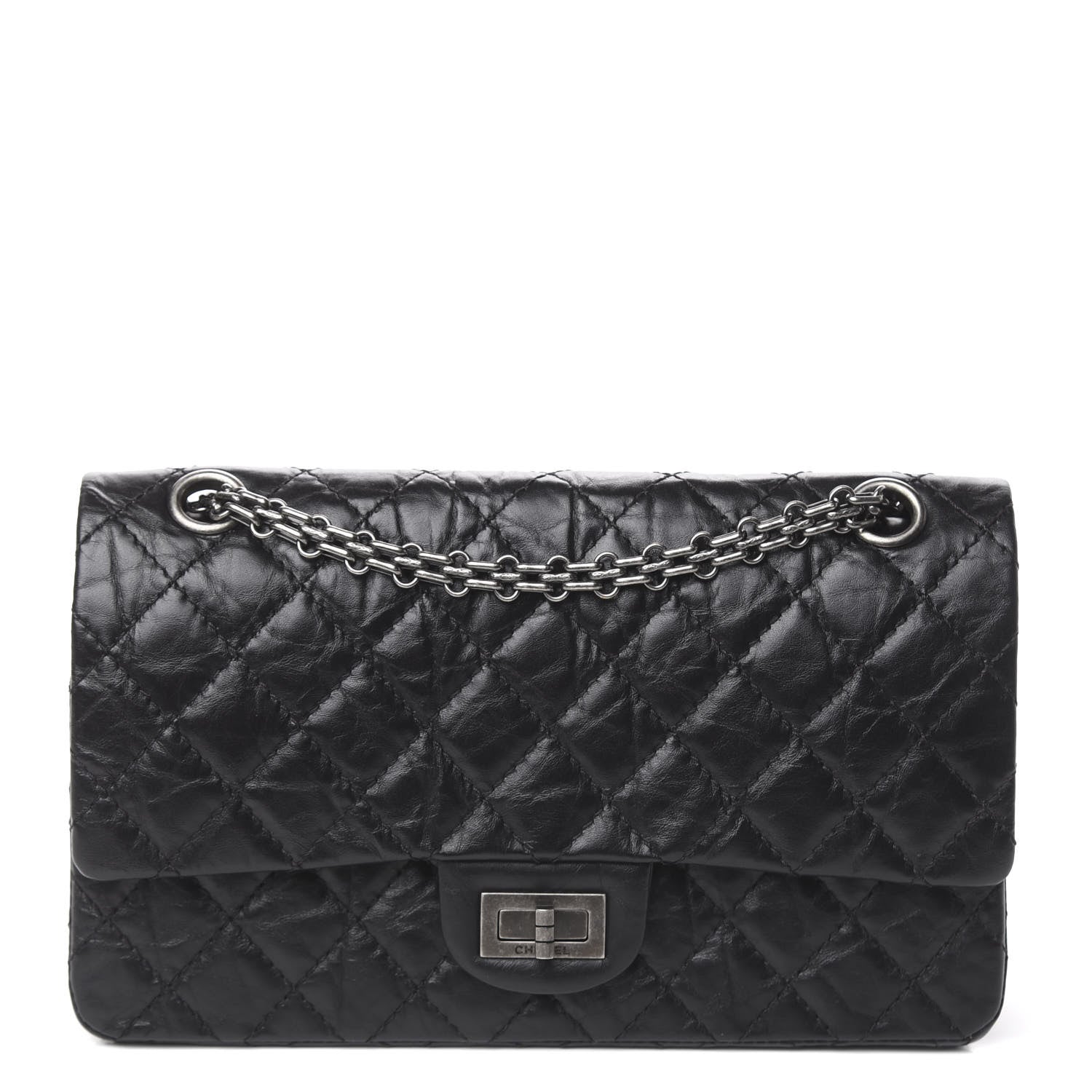 Chanel Aged Calfskin Quilted 2.55 Reissue 225 Flap Black 1 of 10